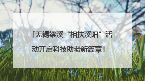 无锡梁溪“相扶溪阳”活动开启科技助老新篇章