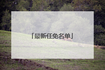 最新任免名单