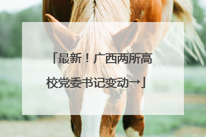 最新！广西两所高校党委书记变动→