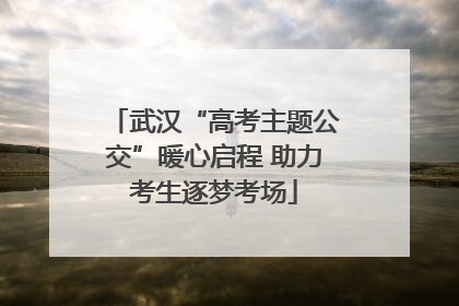 武汉“高考主题公交”暖心启程 助力考生逐梦考场