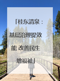 桂东清泉：基层治理提效能 改善民生增福祉