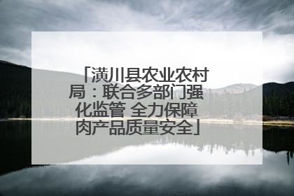 潢川县农业农村局：联合多部门强化监管 全力保障肉产品质量安全
