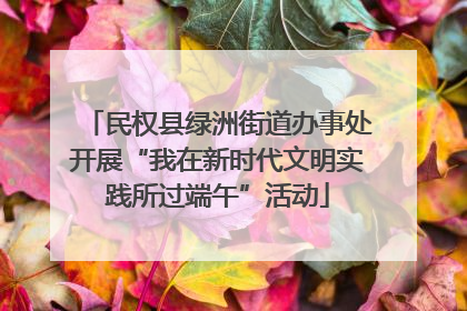 民权县绿洲街道办事处开展“我在新时代文明实践所过端午”活动