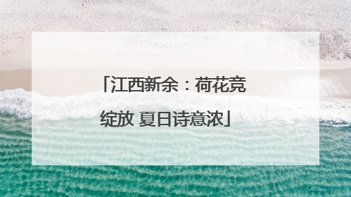 江西新余：荷花竞绽放 夏日诗意浓