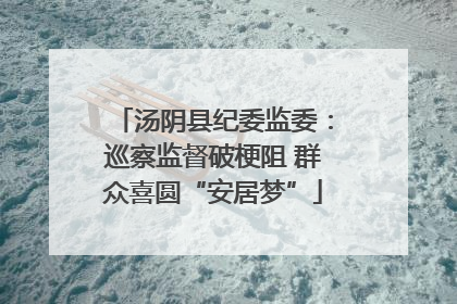汤阴县纪委监委：巡察监督破梗阻 群众喜圆“安居梦”