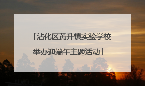 沾化区黄升镇实验学校举办迎端午主题活动