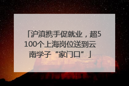 沪滇携手促就业，超5100个上海岗位送到云南学子“家门口”