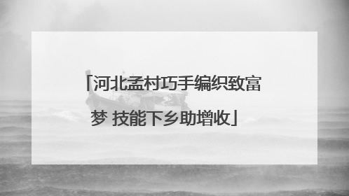 河北孟村巧手编织致富梦 技能下乡助增收