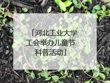 河北工业大学工会举办儿童节科普活动