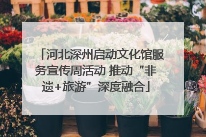 河北深州启动文化馆服务宣传周活动 推动“非遗+旅游”深度融合