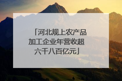 河北规上农产品加工企业年营收超六千八百亿元