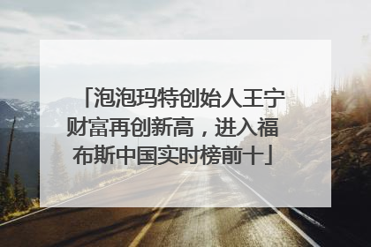 泡泡玛特创始人王宁财富再创新高，进入福布斯中国实时榜前十