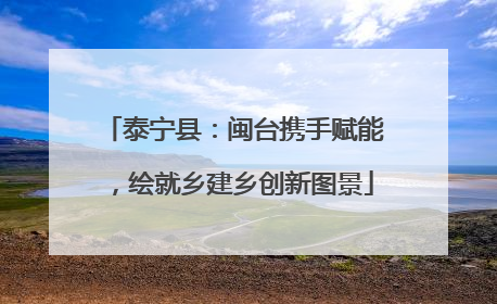 泰宁县：闽台携手赋能，绘就乡建乡创新图景