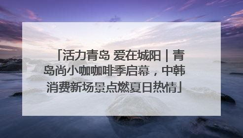 活力青岛 爱在城阳｜青岛尚小咖咖啡季启幕，中韩消费新场景点燃夏日热情