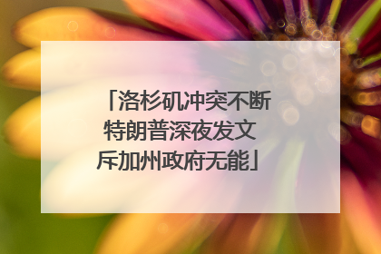 洛杉矶冲突不断 特朗普深夜发文斥加州政府无能
