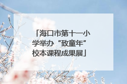 海口市第十一小学举办“致童年”校本课程成果展