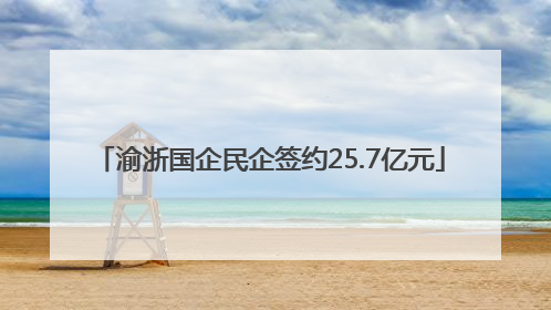 渝浙国企民企签约25.7亿元