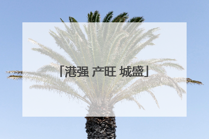 港强 产旺 城盛
