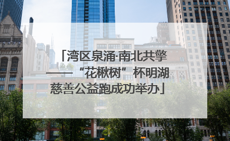湾区泉涌·南北共擎——“花楸树”杯明湖慈善公益跑成功举办