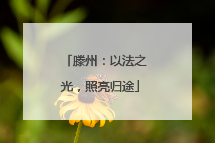 滕州：以法之光，照亮归途