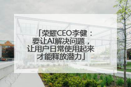 荣耀CEO李健：要让AI解决问题，让用户日常使用起来才能释放潜力