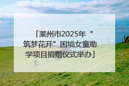 莱州市2025年“筑梦花开”困境女童助学项目捐赠仪式举办