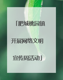 肥城桃园镇开展网络文明宣传周活动