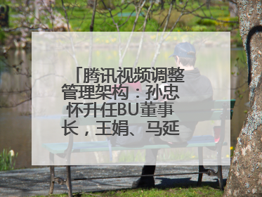 腾讯视频调整管理架构：孙忠怀升任BU董事长，王娟、马延琨任联席总裁