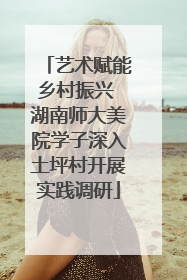 艺术赋能乡村振兴 湖南师大美院学子深入土坪村开展实践调研