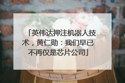 英伟达押注机器人技术，黄仁勋：我们早已不再仅是芯片公司