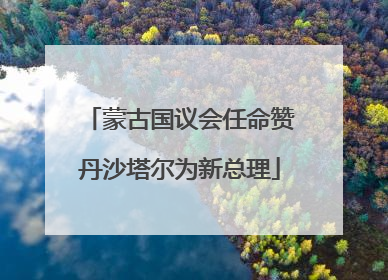 蒙古国议会任命赞丹沙塔尔为新总理