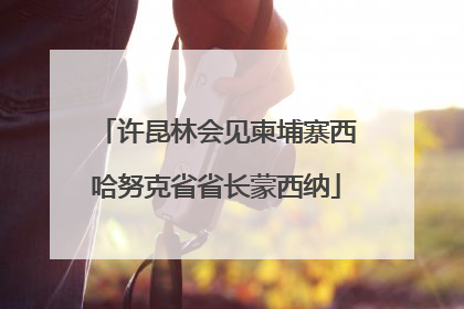 许昆林会见柬埔寨西哈努克省省长蒙西纳