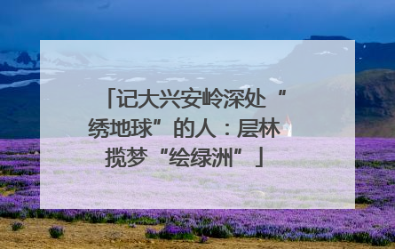 记大兴安岭深处“绣地球”的人：层林揽梦“绘绿洲”