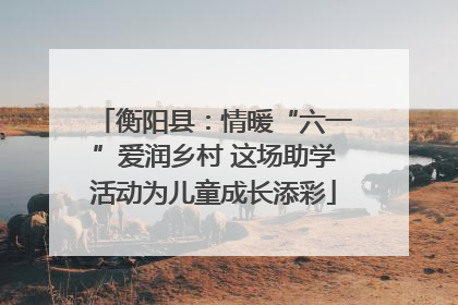 衡阳县：情暖“六一”爱润乡村 这场助学活动为儿童成长添彩