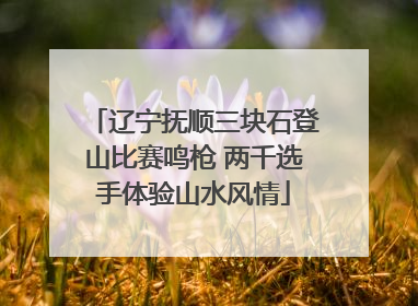 辽宁抚顺三块石登山比赛鸣枪 两千选手体验山水风情