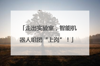 走出实验室，智能机器人组团“上岗”！