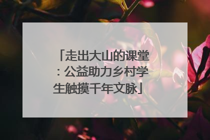 走出大山的课堂：公益助力乡村学生触摸千年文脉