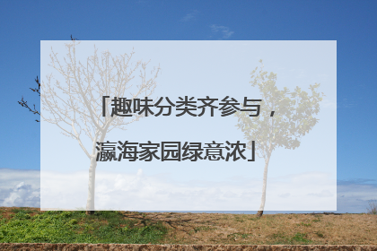 趣味分类齐参与，瀛海家园绿意浓