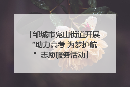 邹城市凫山街道开展“助力高考 为梦护航”志愿服务活动