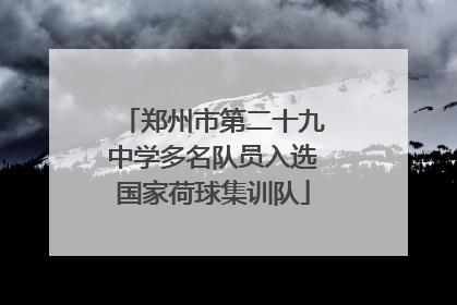 郑州市第二十九中学多名队员入选国家荷球集训队