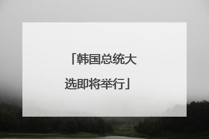 韩国总统大选即将举行