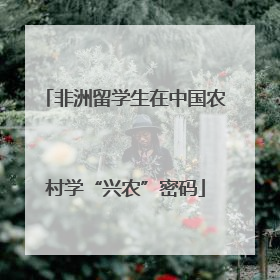 非洲留学生在中国农村学“兴农”密码