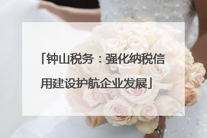 钟山税务：强化纳税信用建设护航企业发展