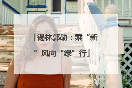 锡林郭勒：乘“新”风向“绿”行