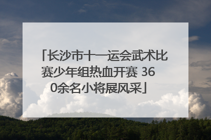 长沙市十一运会武术比赛少年组热血开赛 360余名小将展风采
