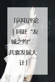 闪电评论｜同赴“友城之约” 共襄发展大计