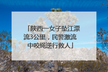 陕西一女子坠江漂流3公里，民警激流中咬绳逆行救人