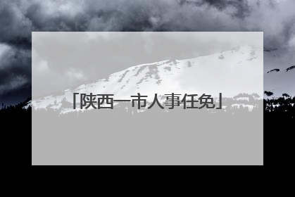 陕西一市人事任免