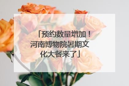 预约数量增加！河南博物院暑期文化大餐来了