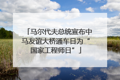 马尔代夫总统宣布中马友谊大桥通车日为“国家工程师日”